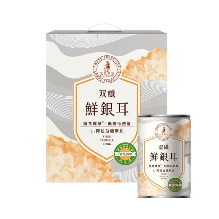 【光茵樂活】双纖鮮銀耳6罐裝禮盒【L-阿拉伯糖使用】