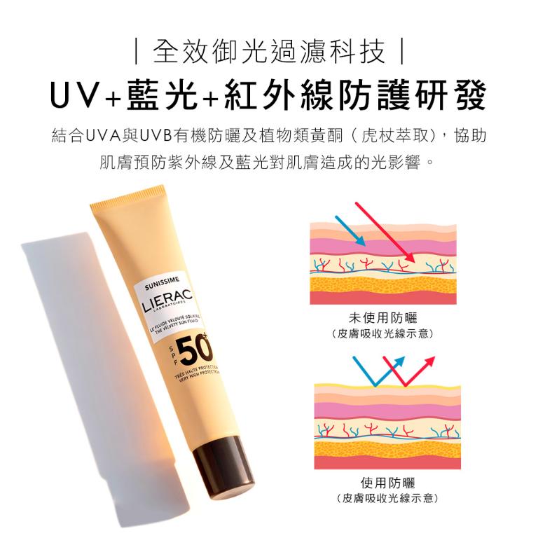 LIERAC 絨光煥亮清爽防曬乳SPF50+ 40ml