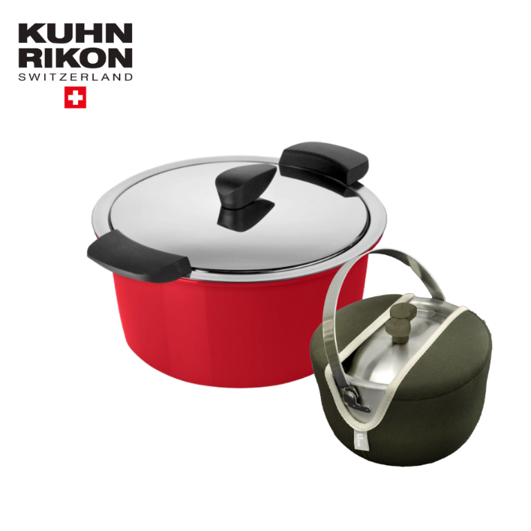 瑞士HOTPAN休閒鍋3L石榴紅贈叢林綠防溢提鍋附提袋14cm #35307+UC-1409JG316