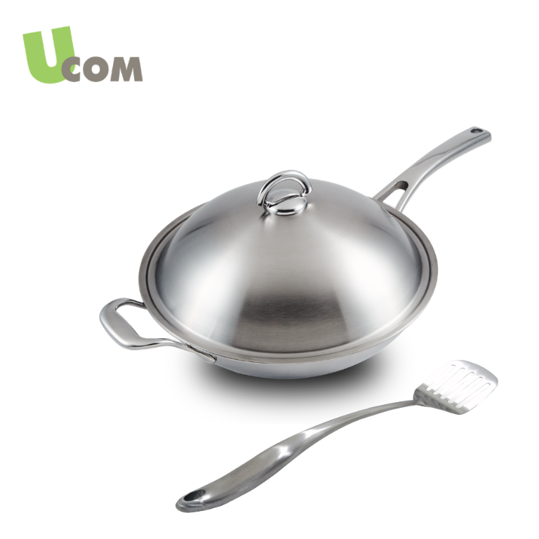 新都會多層複合炒鍋單柄36cm贈霧鋼瀝油平煎鏟 #UC-W36H316+UC311