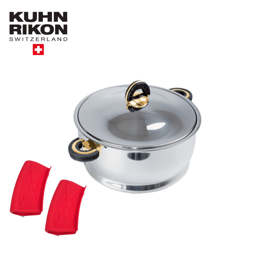 瑞士金典鍋2L贈矽膠隔熱把手套紅X2 #30434+SL005+SL005