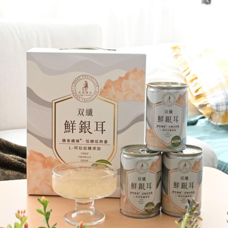 【光茵樂活】双纖鮮銀耳6罐裝禮盒【L-阿拉伯糖使用】