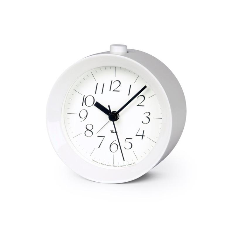 日本 Lemnos Riki 渡邊力設計 鬧鐘 - 白