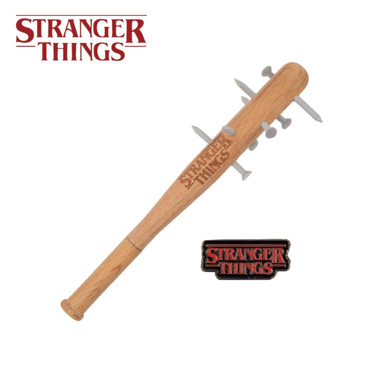 官方授權｜STRANGER THINGS 怪奇物語 Steve傳奇釘子球棒戰備筆+勇氣徽章