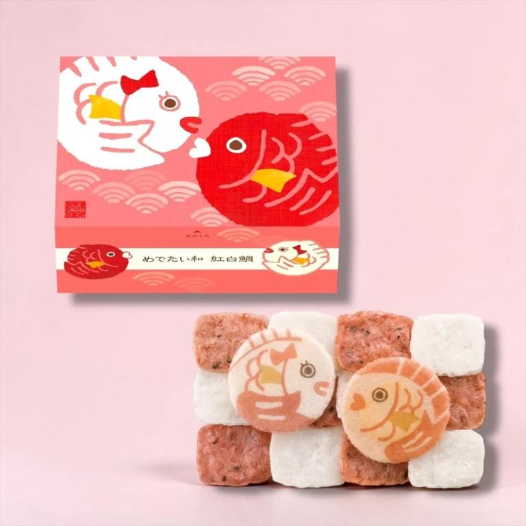 桂新堂 紅白鯛造型蝦煎餅(3袋入)