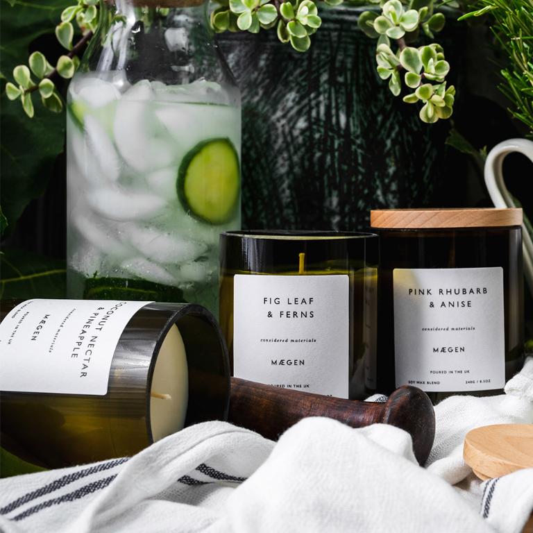 英國M&AElig;GEN Orchard 蠟燭-羅勒&檸檬/240g