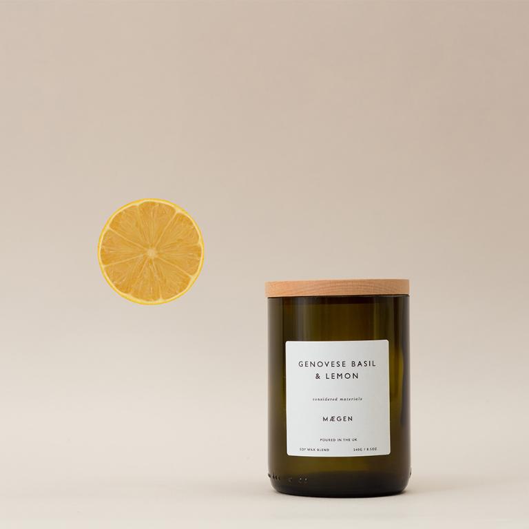 英國M&AElig;GEN Orchard 蠟燭-羅勒&檸檬/240g