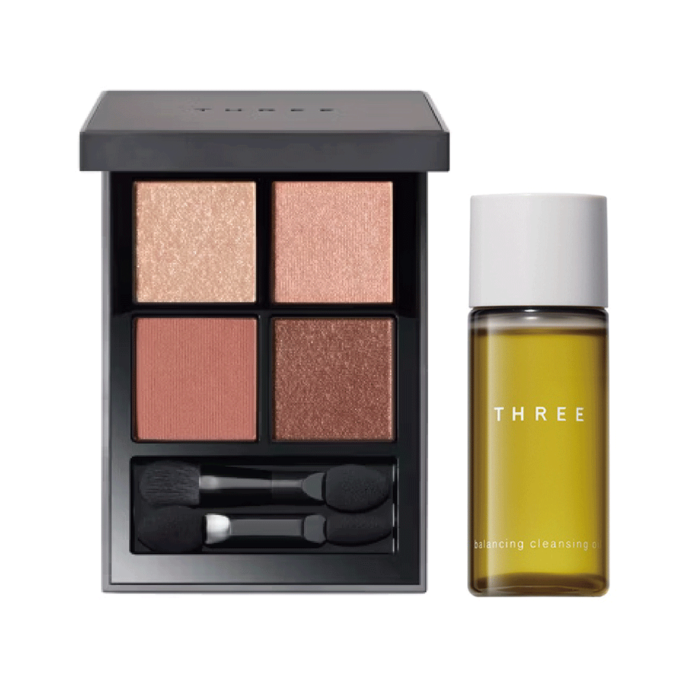 THREE 星紗流光四色眼影盤組