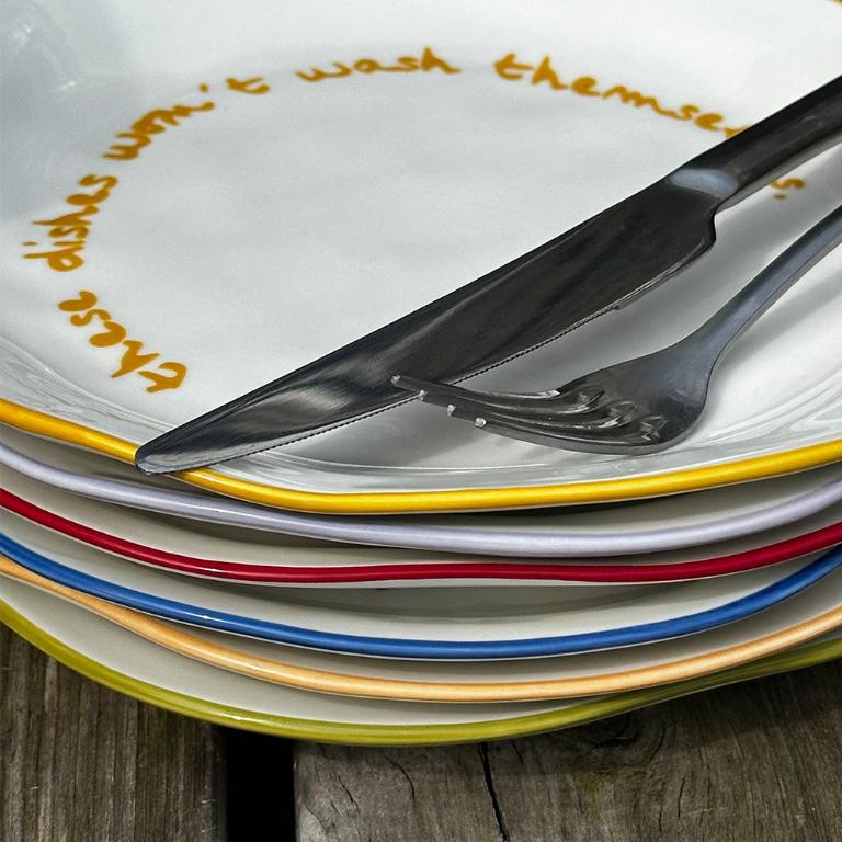 英國M&AElig;GEN 陶瓷主題餐盤-紅