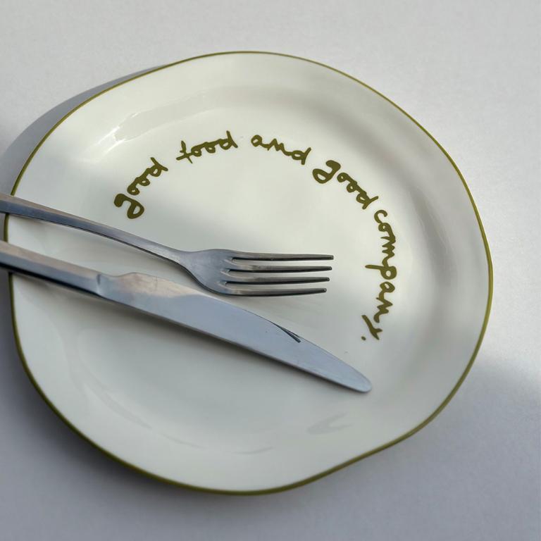 英國M&AElig;GEN 陶瓷主題餐盤-綠