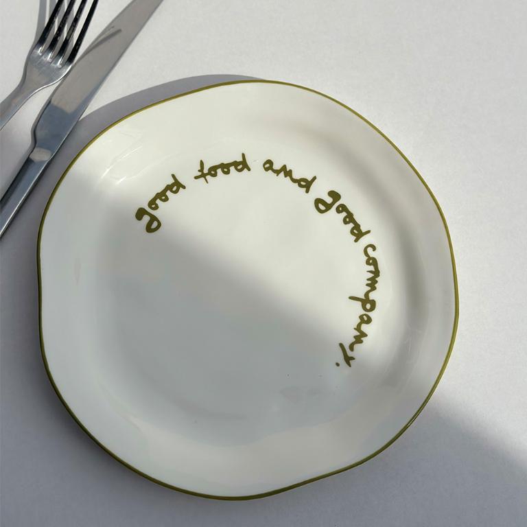 英國M&AElig;GEN 陶瓷主題餐盤-綠