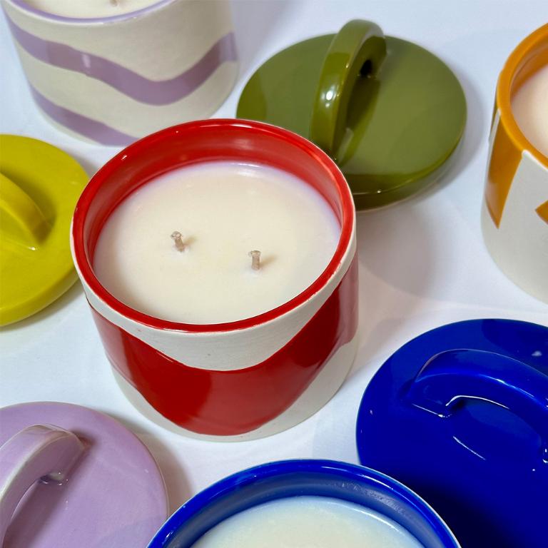 英國M&AElig;GEN Pablo 附蓋陶瓷蠟燭-香柚&鼠尾草/200g