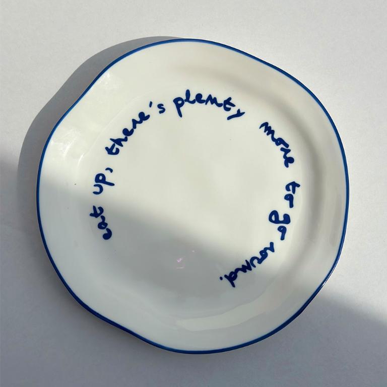 英國M&AElig;GEN 陶瓷主題餐盤-藍