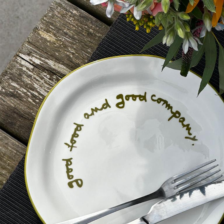 英國M&AElig;GEN 陶瓷主題餐盤-綠