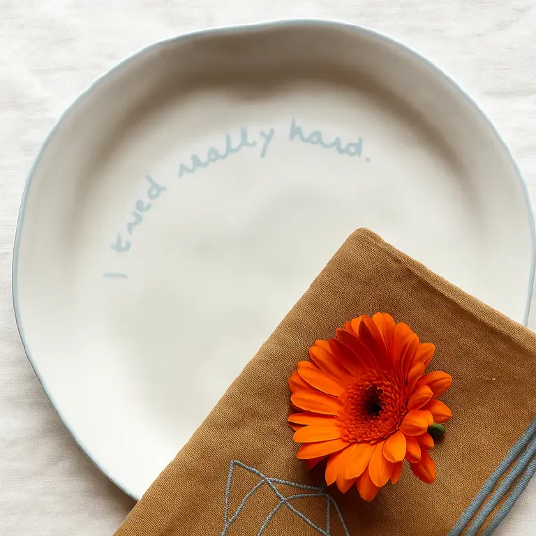 英國M&AElig;GEN 陶瓷主題餐盤-水藍