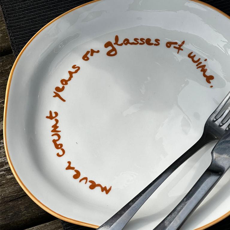 英國M&AElig;GEN 陶瓷主題餐盤-橘