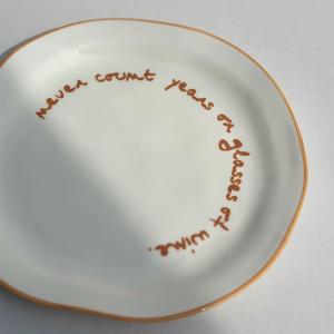 英國M&AElig;GEN 陶瓷主題餐盤-橘