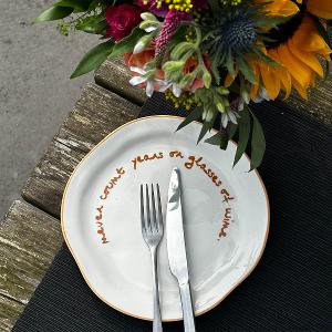 英國M&AElig;GEN 陶瓷主題餐盤-橘