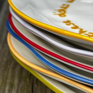 英國M&AElig;GEN 陶瓷主題餐盤-紅