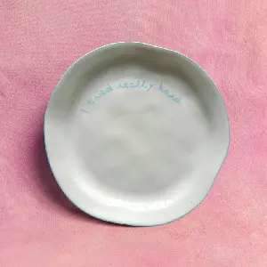 英國M&AElig;GEN 陶瓷主題餐盤-水藍