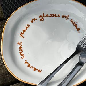 英國M&AElig;GEN 陶瓷主題餐盤-橘