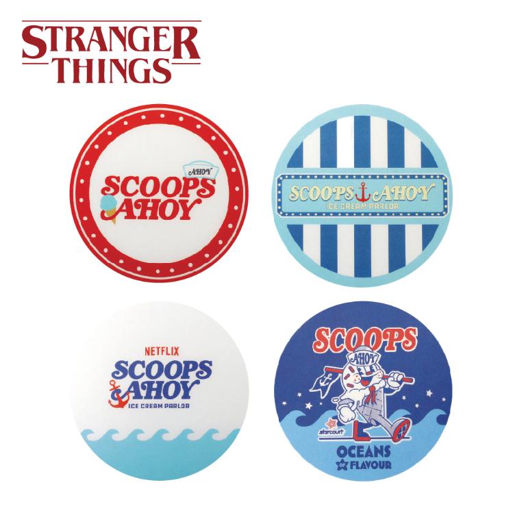Netflix官方授權｜STRANGER THINGS 怪奇物語 傳奇熱血杯墊組(一套4入)