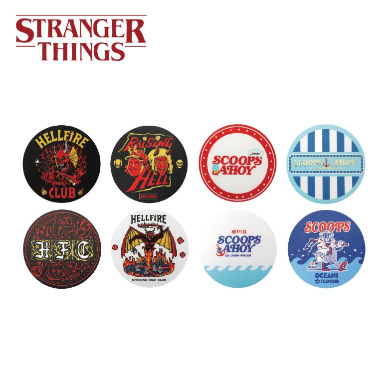 Netflix官方授權｜STRANGER THINGS 怪奇物語 傳奇熱血杯墊組(一套4入)