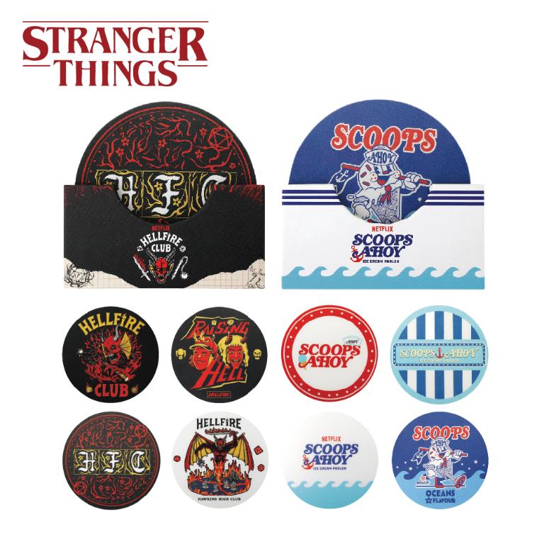Netflix官方授權｜STRANGER THINGS 怪奇物語 傳奇熱血杯墊組(一套4入)