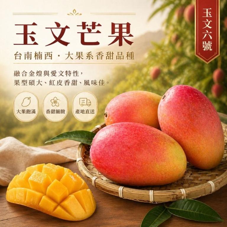 台南楠西-滿滿蔬果合作社-玉文芒果-10台斤【預購】