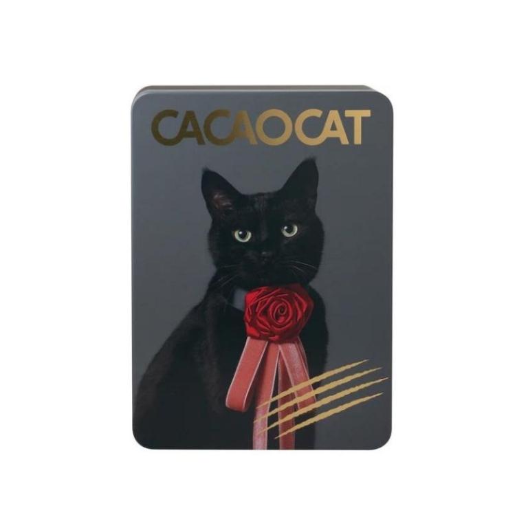  CACAOCAT 貓咪罐可可糖14入 玫瑰領帶