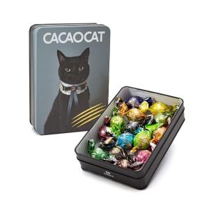 CACAOCAT 貓咪罐可可糖14入 蕾絲領帶