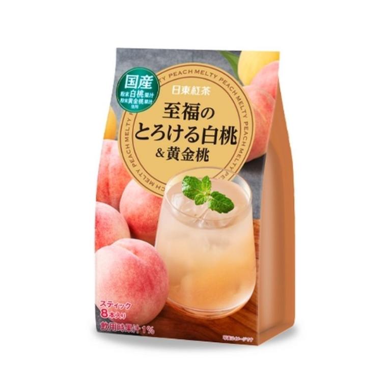 日東紅茶 白桃＆黄金桃果汁8入