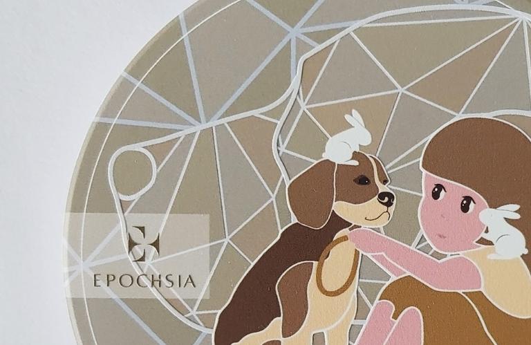 台灣 EPOCHSIA 陶瓷寵物吸水杯墊-米格魯