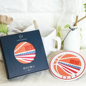 台灣 EPOCHSIA 陶瓷運動吸水杯墊-籃球