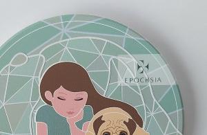 台灣 EPOCHSIA 陶瓷寵物吸水杯墊-巴哥