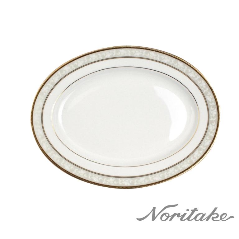 Noritake 花舞春風金邊橢圓盤29.4cm