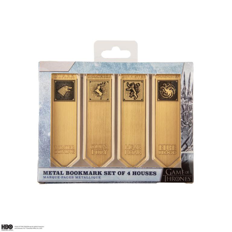 官方授權｜《權力遊戲Game of Thrones》復古金屬浮雕書籤組(4入組)