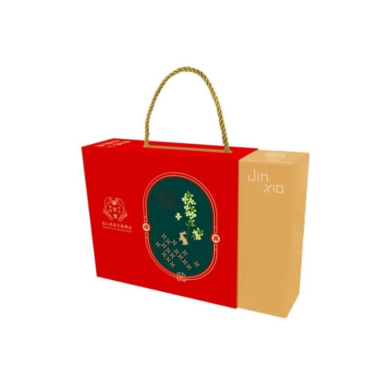 【錦霞樓】錦甘蟹流心奶黃月餅禮盒(6入)