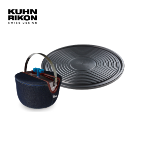 KUHN RIKON 炙燒烤盤潔(節)能板贈牛仔系列蝴蝶結防溢提鍋附提袋16CM #2083+UC-1611JB316