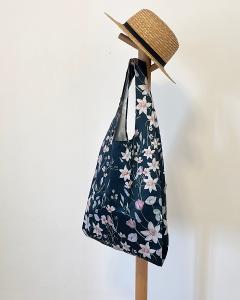 水仙與知更鳥 購物袋-深藍綠(L)