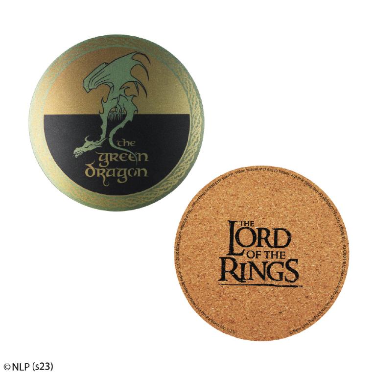 預購8/15到貨_官方授權｜《魔戒 LOTR》中土傳奇符文軟木杯墊4入組/附專屬收納盒