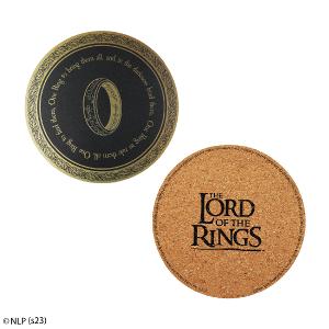 預購8/15到貨_官方授權｜《魔戒 LOTR》中土傳奇符文軟木杯墊4入組/附專屬收納盒