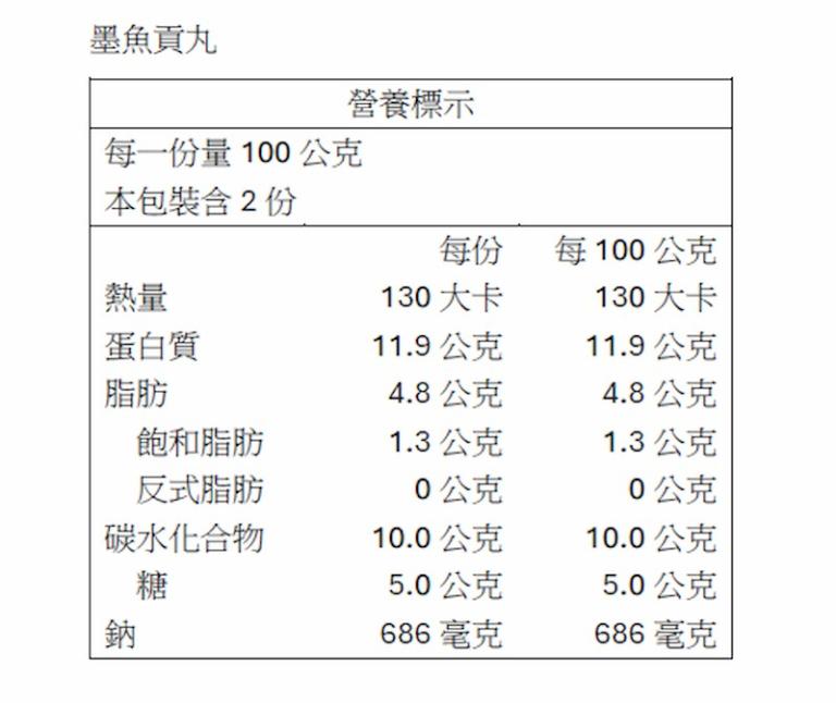 【一夫水產】墨魚貢丸
