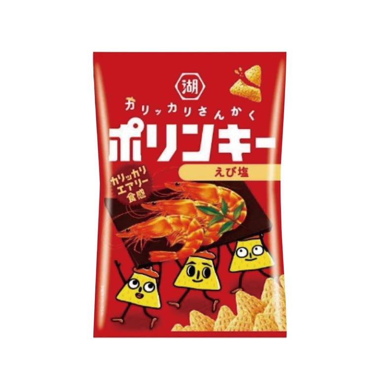 【箱購/預購】湖池屋玉米三角脆片 -蝦鹽風味x12包