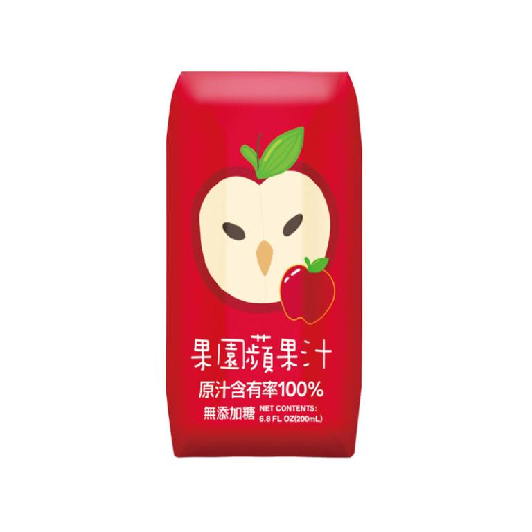 【箱購/預購】臺北市立動物園100%果園蘋果汁200ml x24瓶