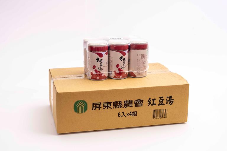 【屏東縣農會】屏農紅豆湯(6入收縮膜裝x4組)