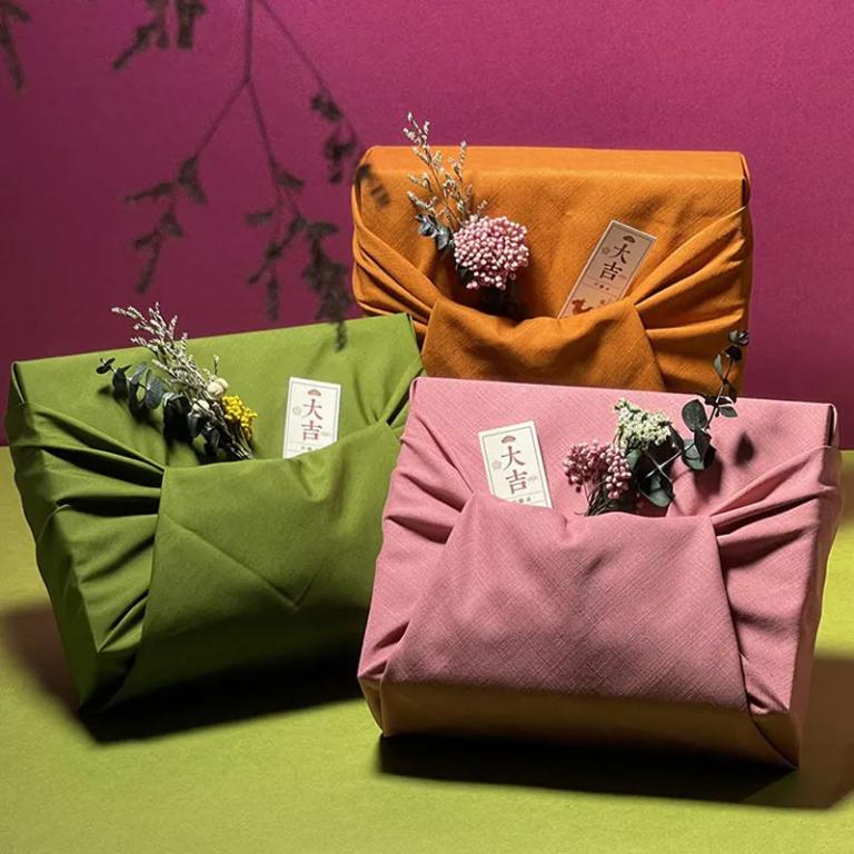 【時光織秋】中秋節吉運花插風呂敷禮盒C款(13入)
