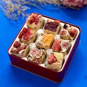 【雙花火紅禮盒組】中秋節天然低糖綜合果乾眠雪酥禮盒(18入) x2