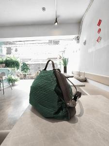 POPCORNGREEN『2026新品上市』WAVE系列 折疊三用後背包(Ｍ)-翠墨綠