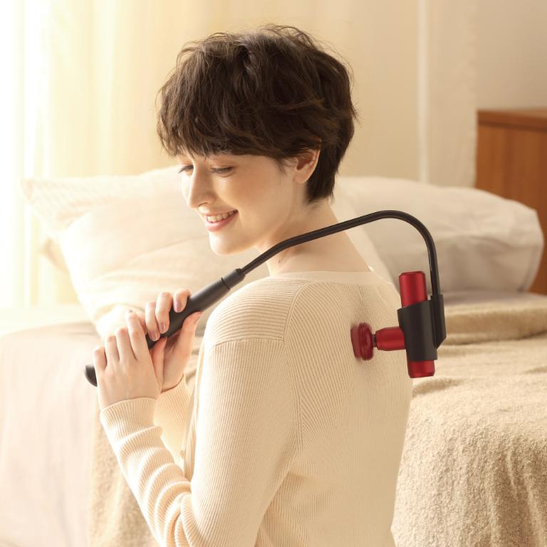 ATEX LOURDES MINI220口袋型筋膜按摩槍(附肩背伸縮桿) AX-HX336(四色)/不求人筋膜槍